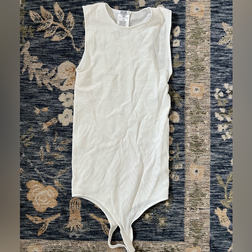 Wolford Women's White Grid Net Bodysuit